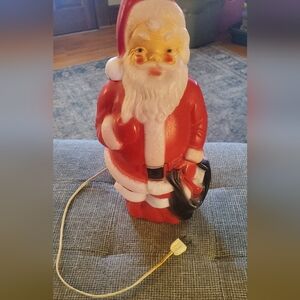 Vintage Santa Claus Light-Up Decoration 1968 Empire Blow Mold